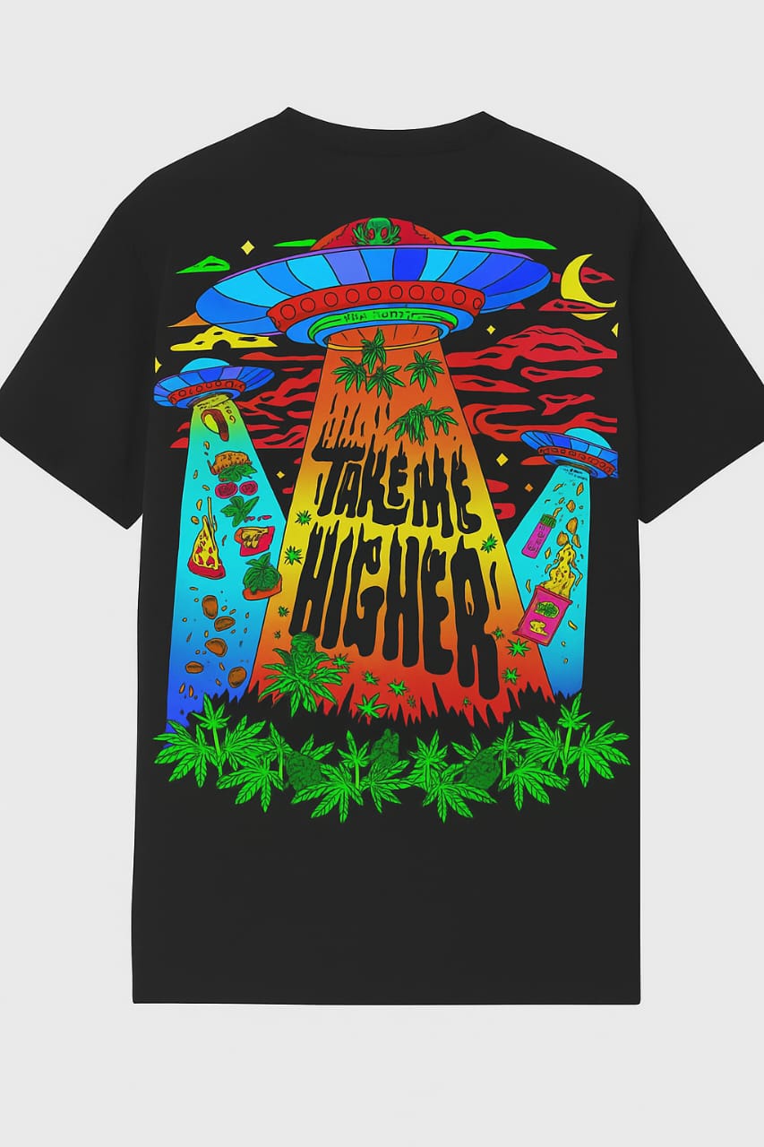 PUNKAR™ Take Me Higher Oversized Graphic T-Shirt