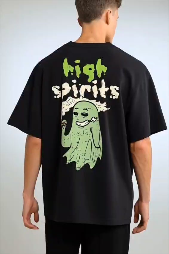 High Spirits Oversized Graphic T-Shirt – Punkar™ Edition